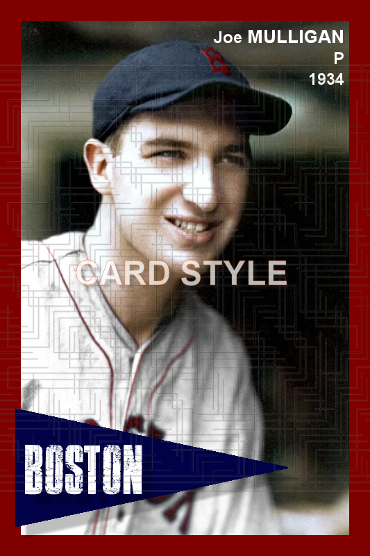Joe Mulligan - 1934 Boston Red Sox - choose a size & style