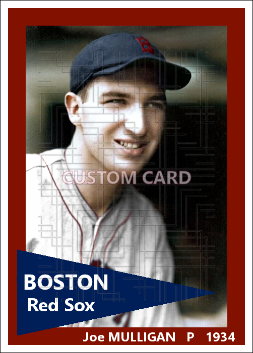 Joe Mulligan - 1934 Boston Red Sox - choose a size & style