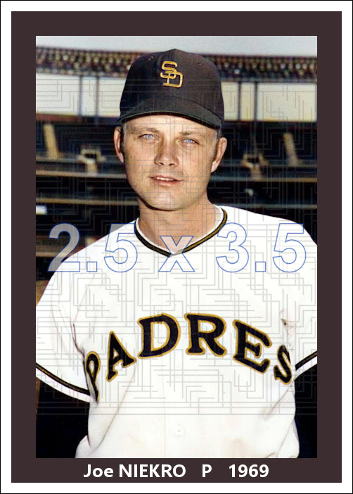 Joe Niekro - 1969 San Diego Padres - choose a size & style