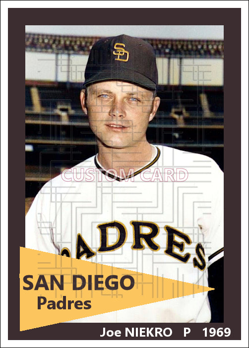 Joe Niekro - 1969 San Diego Padres - choose a size & style