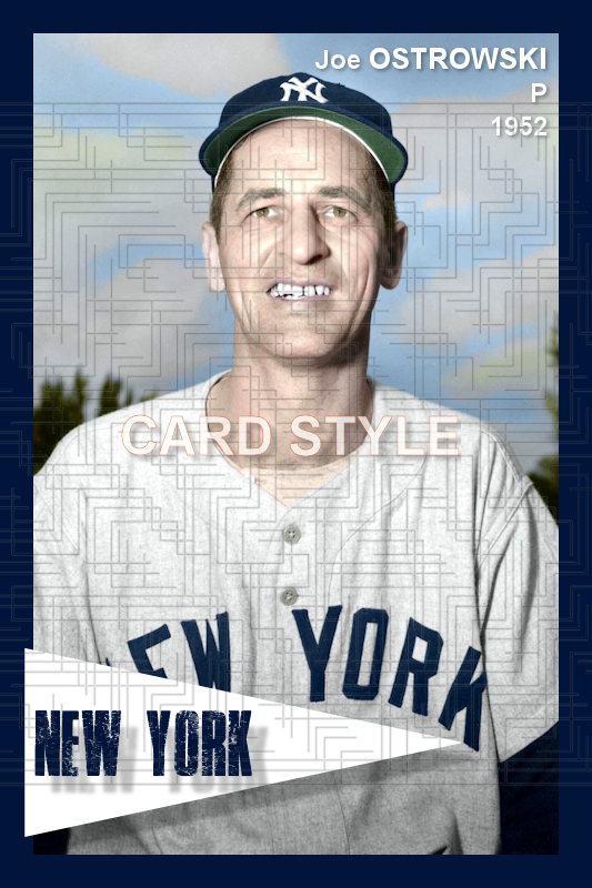 Joe Ostrowski - 1952 New York Yankees - choose a size & style
