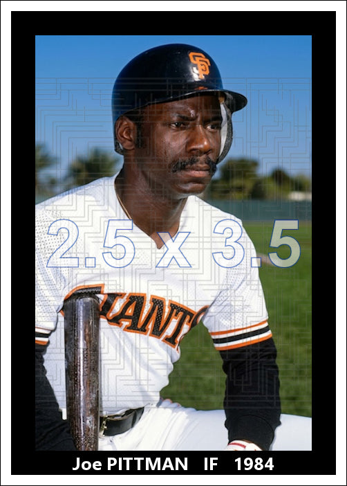 Joe Pittman - 1984 San Francisco Giants - choose a size & style