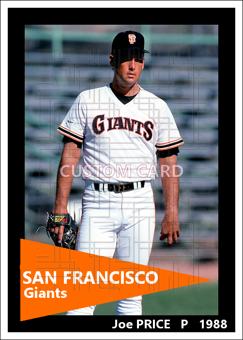 Joe Price - 1988 San Francisco Giants - choose a size & style