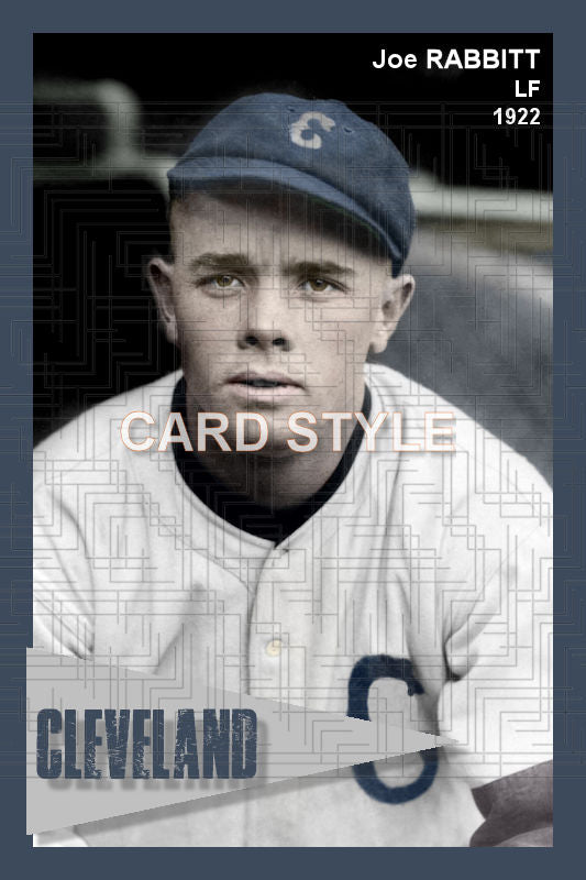 Joe Rabbitt - 1922 Cleveland Indians - choose a size & style