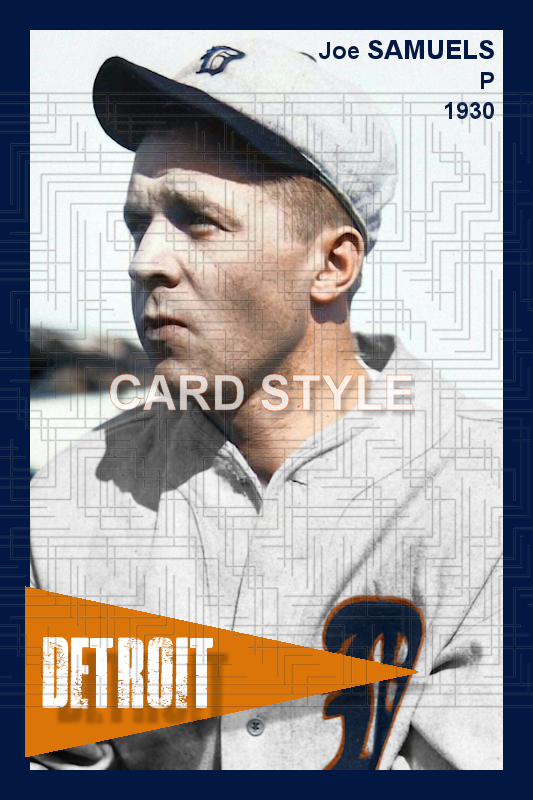 Joe Samuels - 1930 Detroit Tigers - choose a size & style