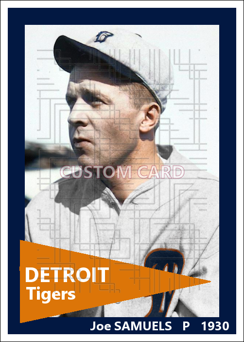 Joe Samuels - 1930 Detroit Tigers - choose a size & style