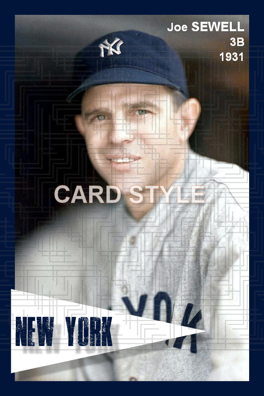 Joe Sewell - 1931 New York Yankees - choose a size & style