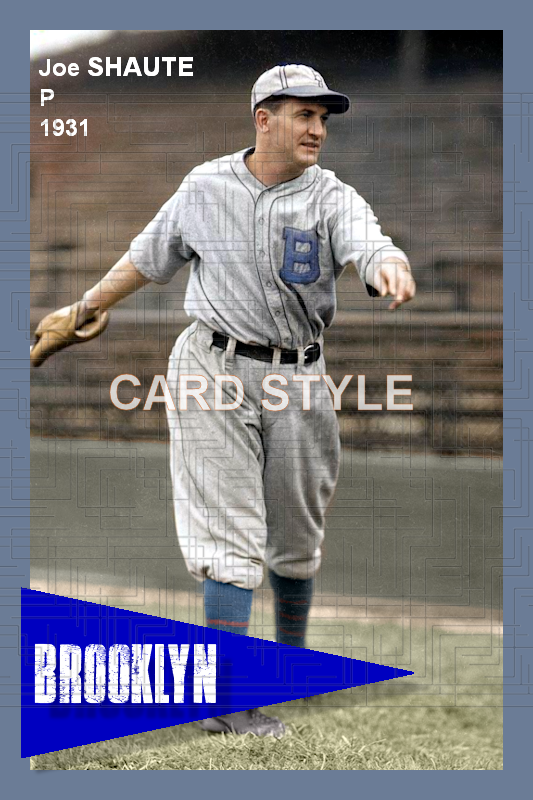 Joe Shaute - 1931 Brooklyn Robins - choose a size & style