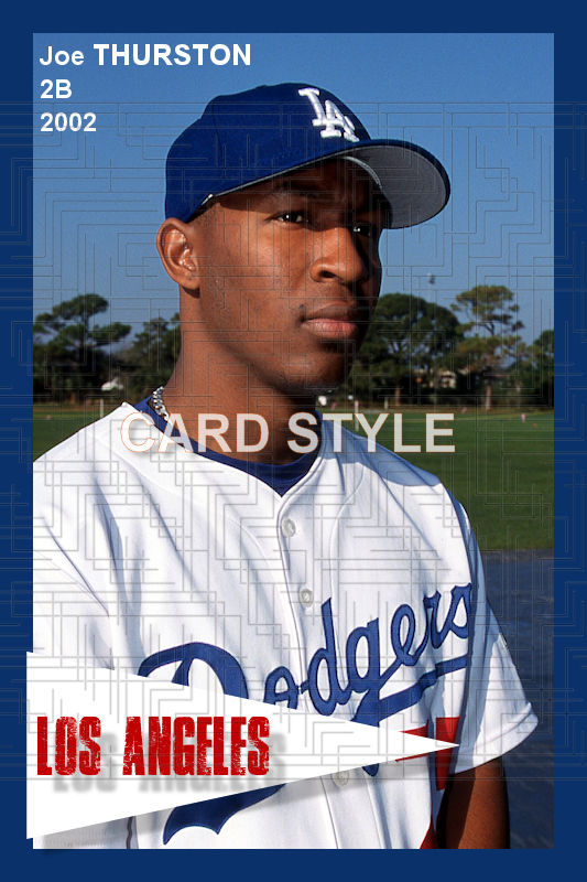 Joe Thurston - 2002 Los Angeles Dodgers - pose B - choose a size & style