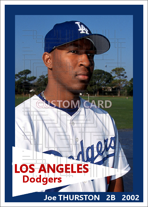 Joe Thurston - 2002 Los Angeles Dodgers - pose B - choose a size & style
