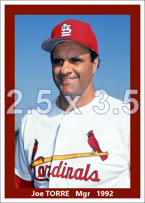 Joe Torre - 1992 St. Louis Cardinals - choose a size & style