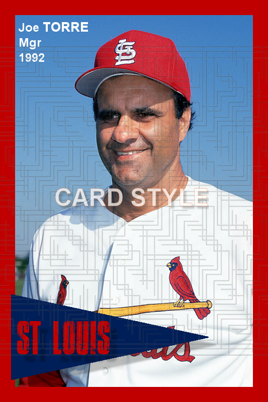 Joe Torre - 1992 St. Louis Cardinals - choose a size & style