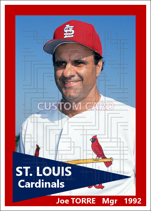 Joe Torre - 1992 St. Louis Cardinals - choose a size & style