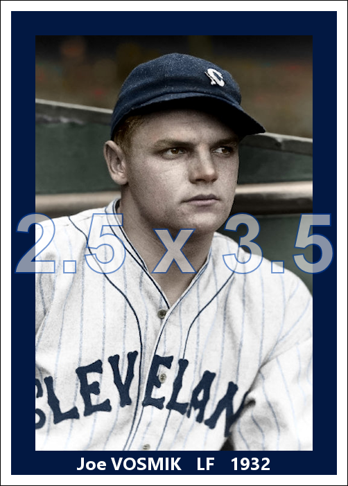 Joe Vosmik - 1932 Cleveland Indians - choose a size & style