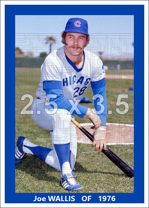 Joe Wallis - 1976 Chicago Cubs - choose a size & style