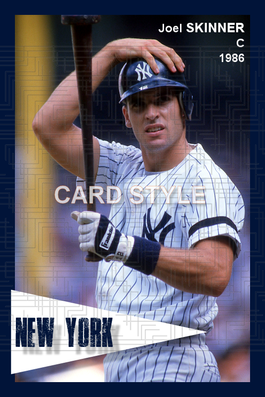 Joel Skinner - 1986 New York Yankees - choose a size & style