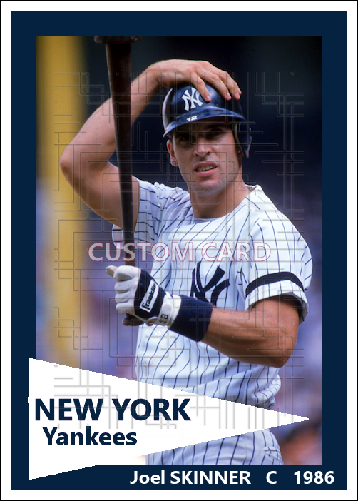 Joel Skinner - 1986 New York Yankees - choose a size & style