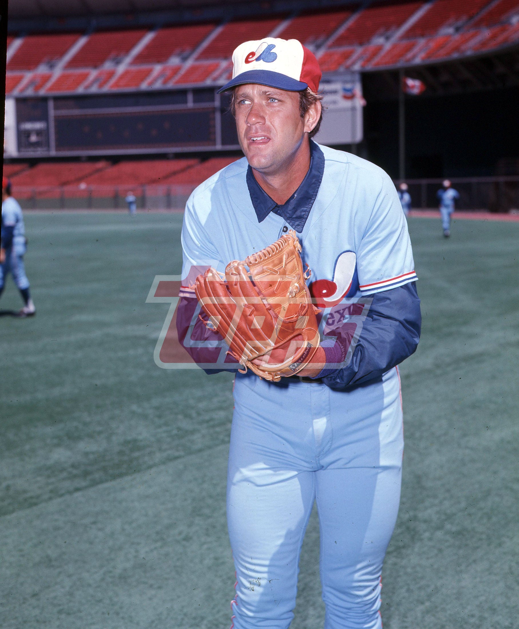 John Montague - 1975 Montreal Expos - original ToppsVault medium format color transparency
