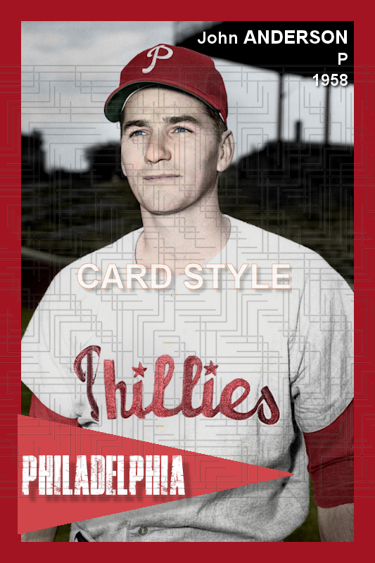 John Anderson - 1958 Philadelphia Phillies - choose a size & style