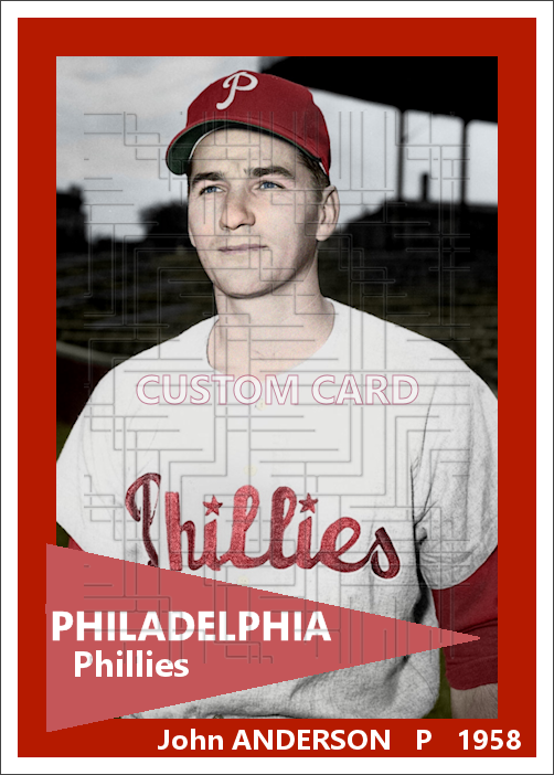 John Anderson - 1958 Philadelphia Phillies - choose a size & style