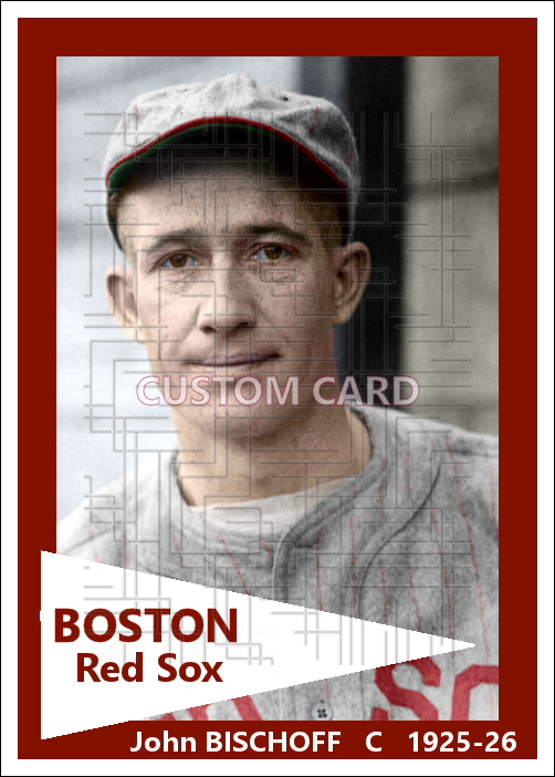 John Bischoff - 1925-26 Boston Red Sox - choose a size & style