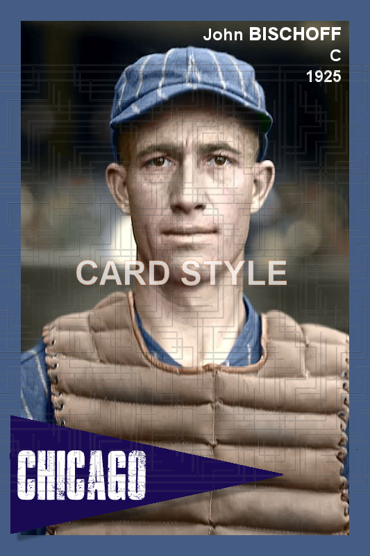 John Bischoff - 1925 Chicago White Sox - choose a size & style