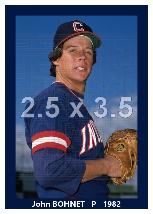John Bohnet - 1982 Cleveland Indians - choose a size & style