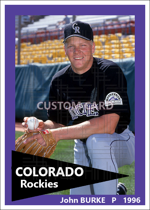 John Burke - 1996 Colorado Rockies - choose a size & style