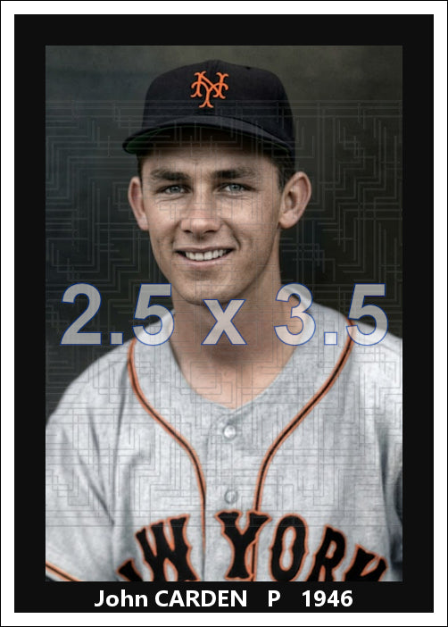 John Carden - 1946 New York Giants - choose a size & style