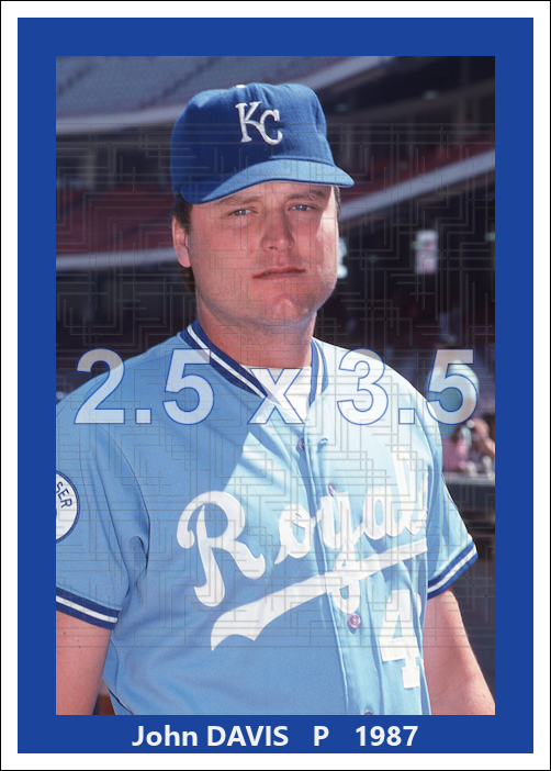 John Davis - 1987 Kansas City Royals - choose a size & style
