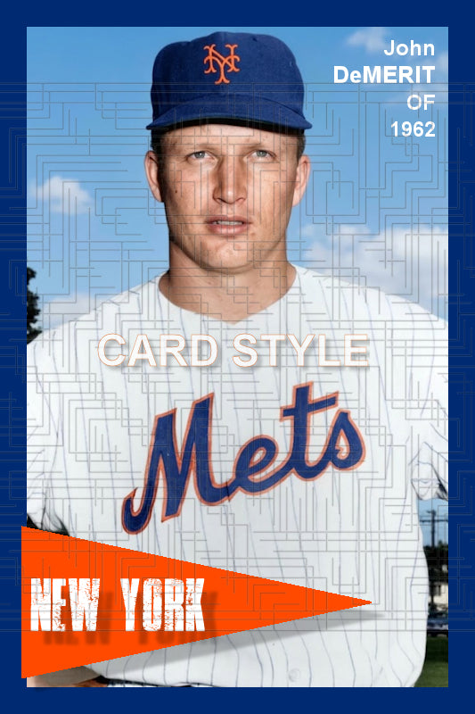 John DeMerit - 1962 New York Mets - choose a size & style