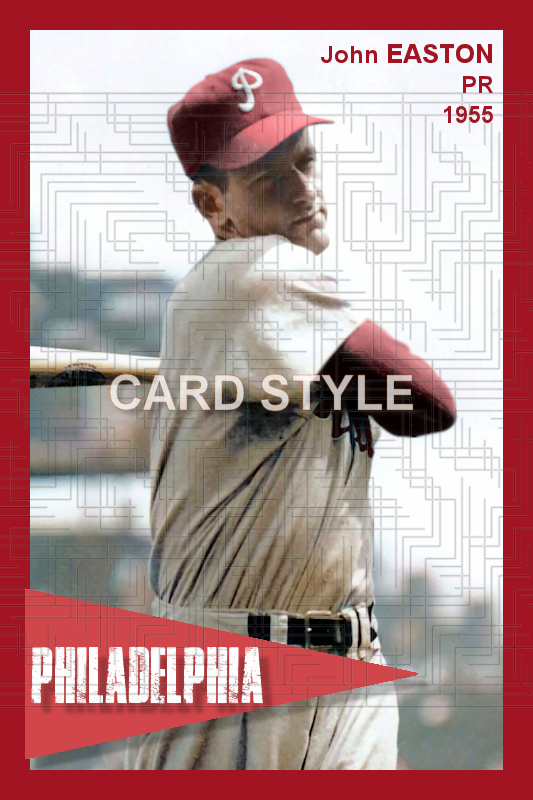 John Easton - 1955 Philadelphia Phillies - choose a size & style