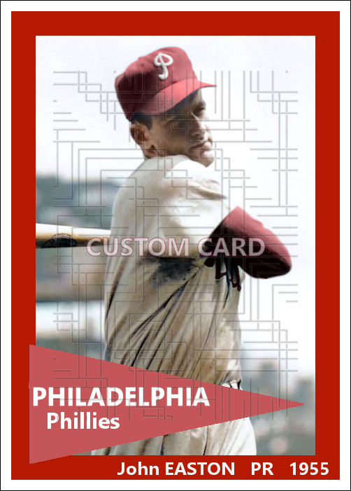 John Easton - 1955 Philadelphia Phillies - choose a size & style