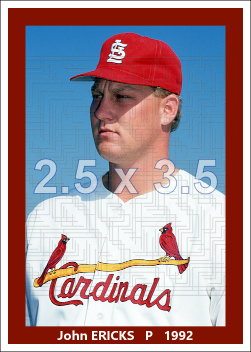 John Ericks - 1992 St. Louis Cardinals - choose a size & style