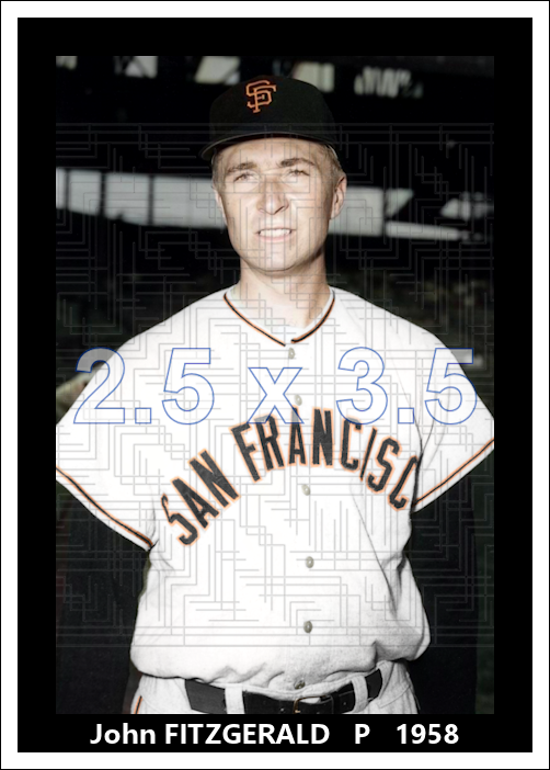 John Fitzgerald - 1958 San Francisco Giants - choose a size & style