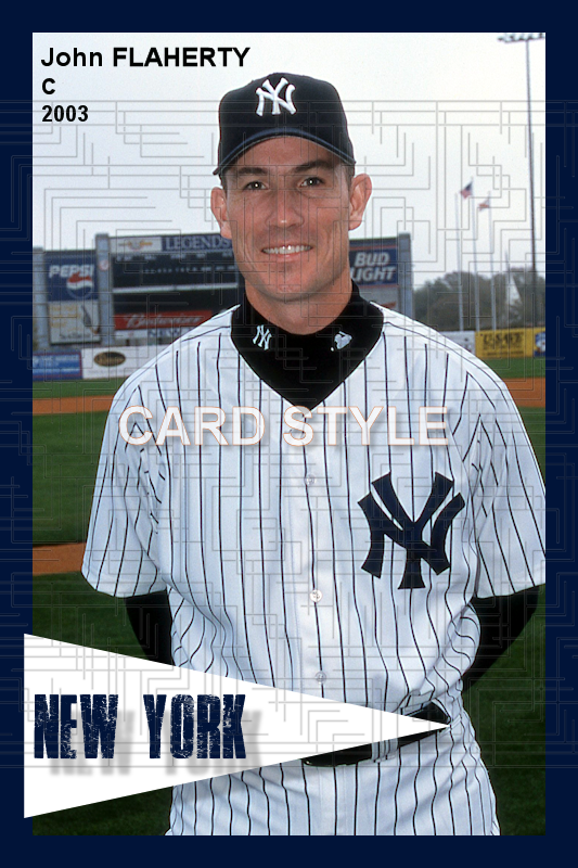 John Flaherty - 2003 New York Yankees - pose A - choose a size & style