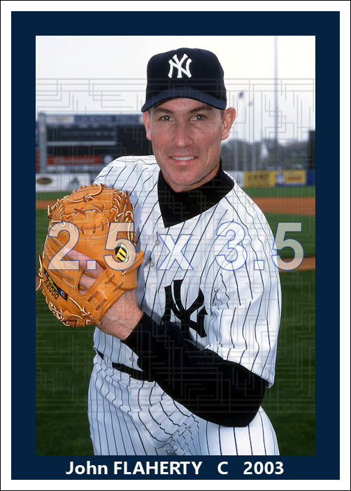 John Flaherty - 2003 New York Yankees - pose B - choose a size & style