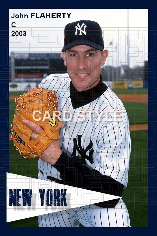 John Flaherty - 2003 New York Yankees - pose B - choose a size & style