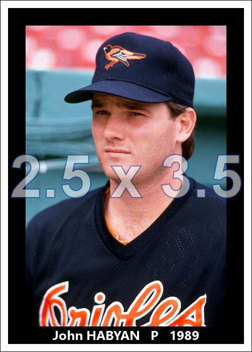 John Habyan - 1987 Baltimore Orioles - choose a size & style