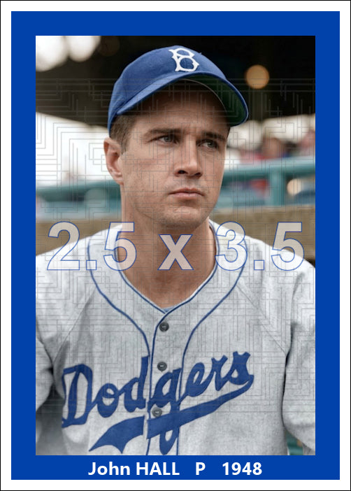John Hall - 1948 Brooklyn Dodgers - choose a size & style