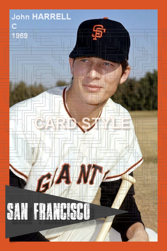 John Harrell - 1969 San Francisco Giants - choose a size & style