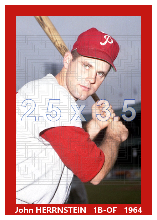 John Herrnstein - 1964 Philadelphia Phillies - choose a size & style