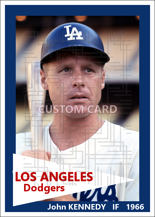 John Kennedy - 1965-66 Los Angeles Dodgers - choose a size & style
