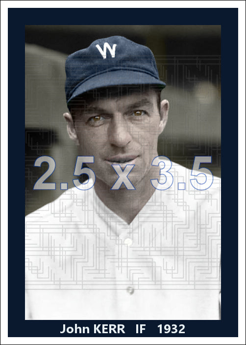 John Kerr - 1932 Washington Senators - choose a size & style