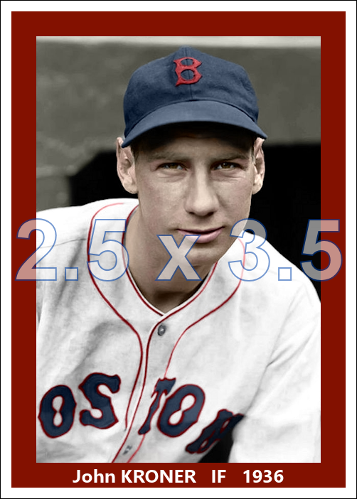 John Kroner - 1936 Boston Red Sox - choose a size & style