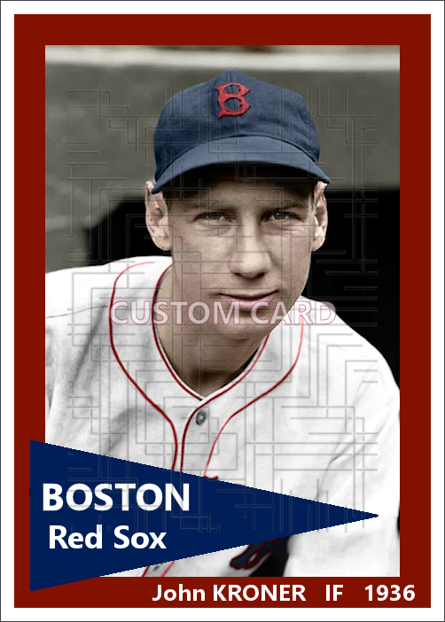 John Kroner - 1936 Boston Red Sox - choose a size & style