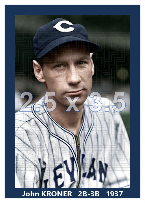 John Kroner - 1937 Cleveland Indians - choose a size & style
