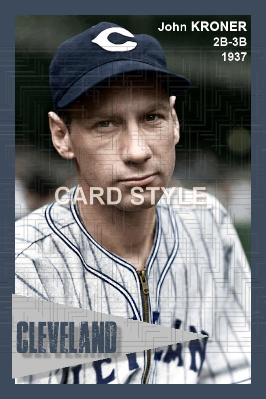 John Kroner - 1937 Cleveland Indians - choose a size & style