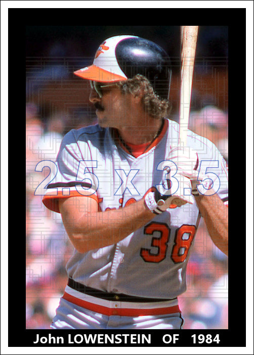 John Lowenstein - 1984 Baltimore Orioles - choose a size & style