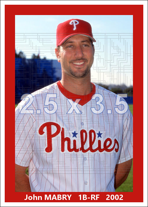 John Mabry - 2002 Philadelphia Phillies - choose a size & style